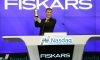 Kari Kauniskangas, President and CEO, Fiskars Corporation, is presented with a NASDAQ Closing Bell Crystal commemorative gift before ringing the closing bell on the last trading day of the year at the NASDAQ Marketsite in New York's Times Square on F