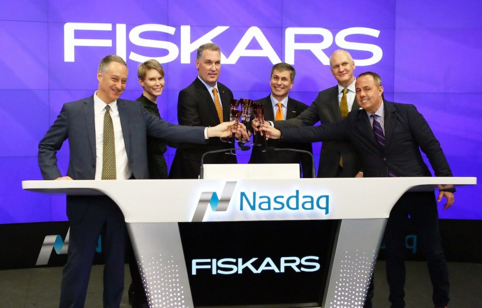 Fiskars executives, pictured from left to right, Rob Kass, President of Gerber, Maija Taimi, Head of Corporate Communications and Corporate Responsibility, Paul Tonnesen, President of Functional Americas, Kari Kauniskangas, President and CEO, Teemu Kangas
